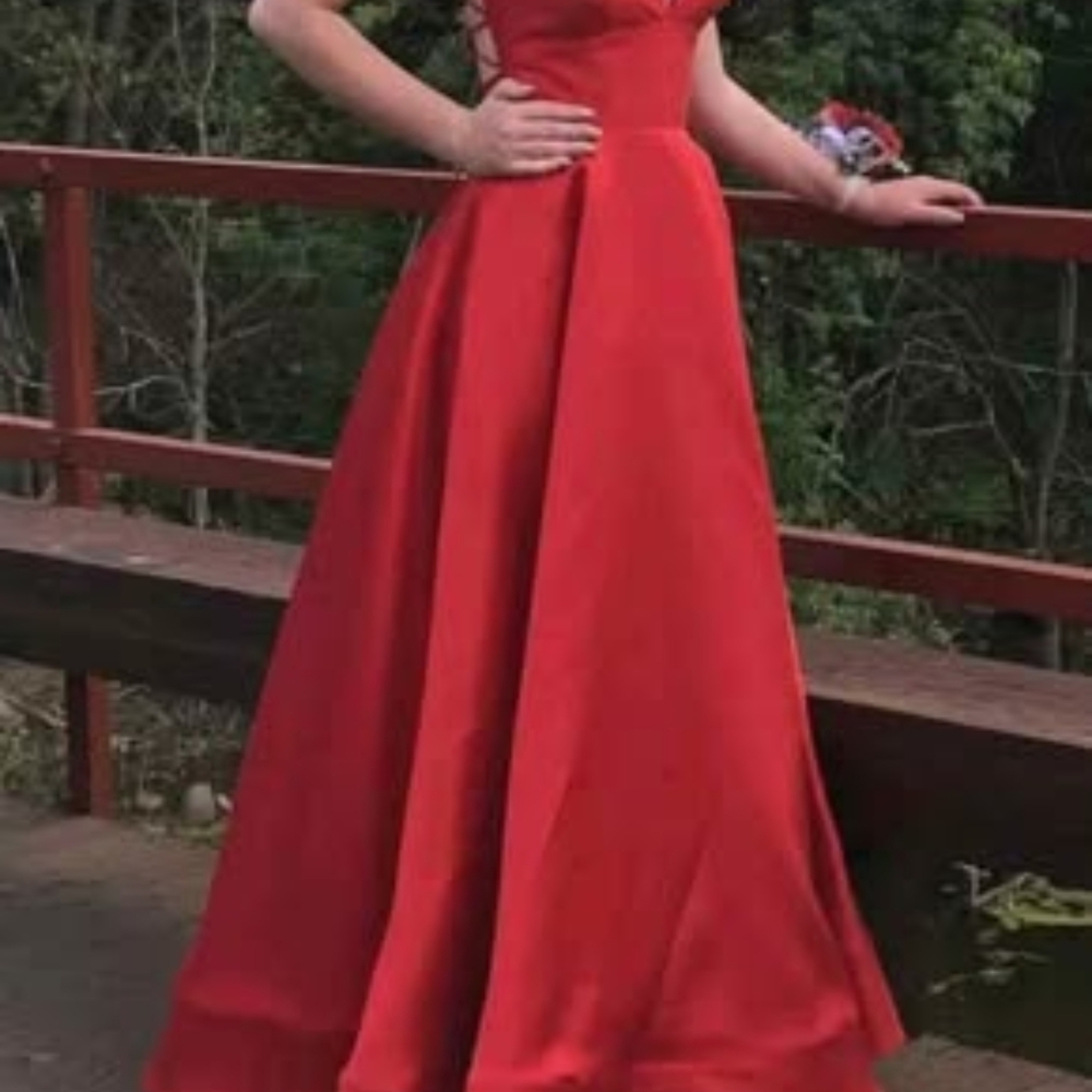Elegant Red Evening Gown